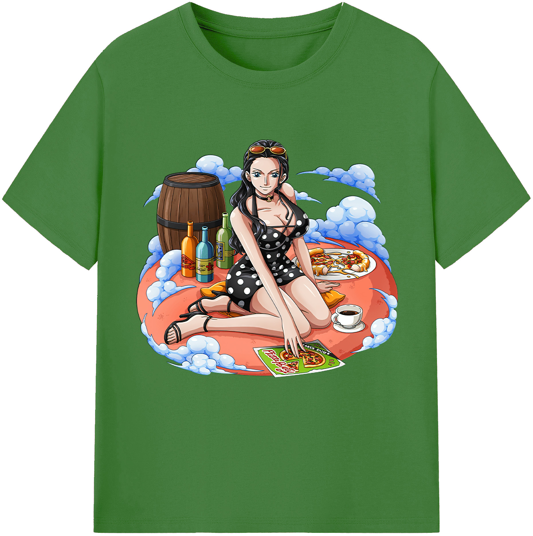 ワンピース ニコ・ロビン ONE PIECE Nico Robin レディースカジュアルプリントTシャツ（綿100％）